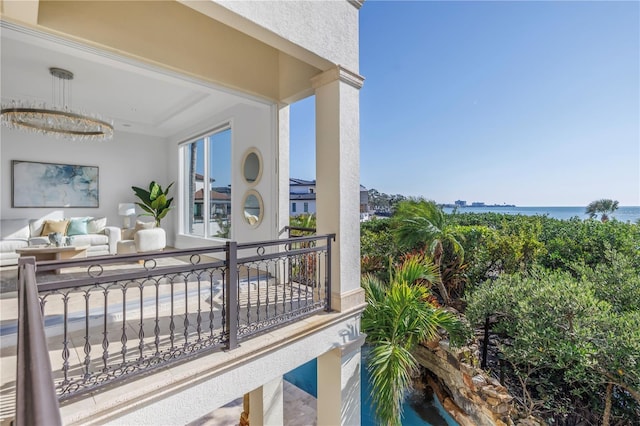 3935 N Shell Rd, Sarasota, FL 34242 - balcony featuring a water view