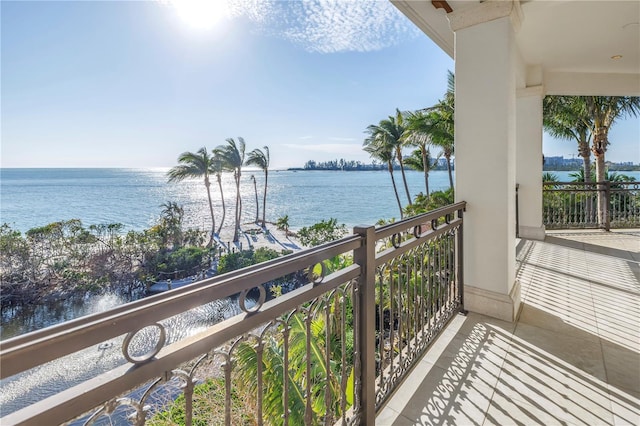 3935 N Shell Rd, Sarasota, FL 34242 - balcony featuring a water view