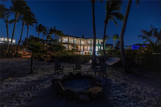 3935 N Shell Rd, Sarasota, FL 34242 - view of patio at night