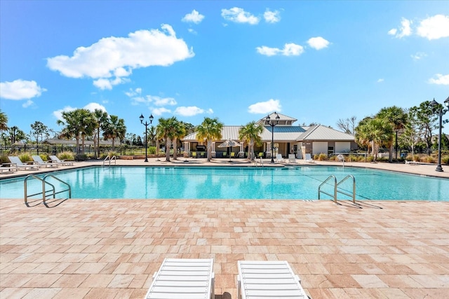 pool featuring a patio