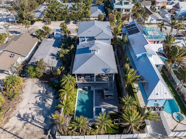 aerial view with a residential view