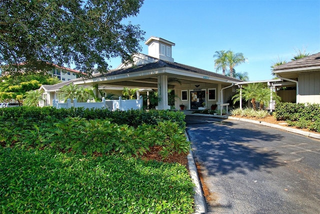 view of property featuring fence