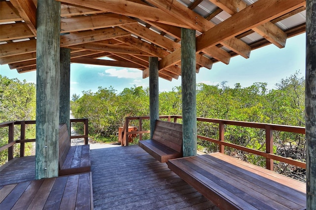 view of wooden terrace