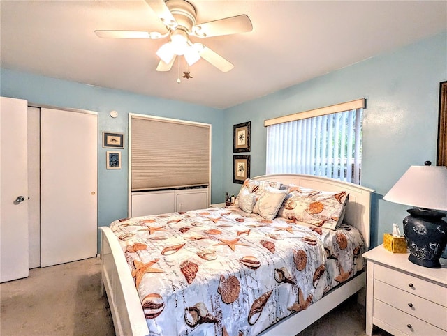 2057 Sunset Dr Unit G1, Bradenton, FL 34207 - bedroom with a ceiling fan and a closet