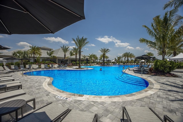 pool featuring a patio