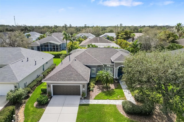 aerial view featuring a residential view