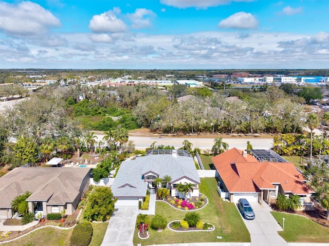 drone / aerial view with a residential view