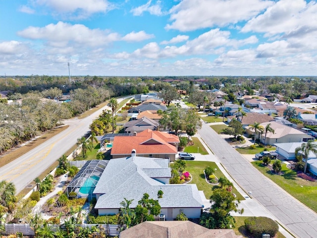 bird's eye view with a residential view