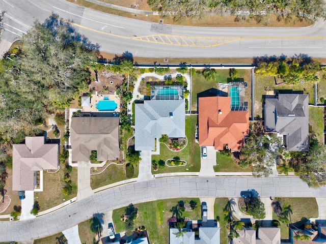 aerial view featuring a residential view