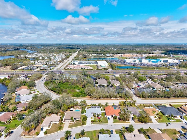 drone / aerial view with a residential view