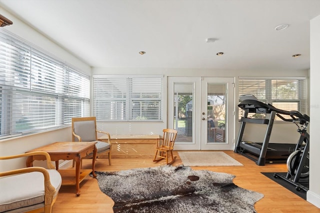 sunroom with french doors and plenty of natural light