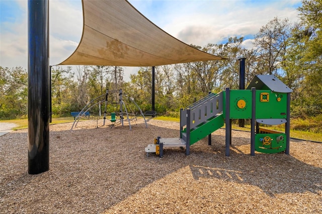 view of community jungle gym