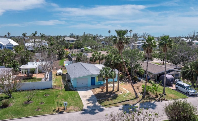 drone / aerial view featuring a residential view