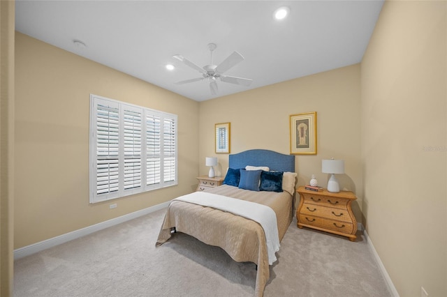 7108 Callander Cv, Lakewood Ranch, FL 34202 - carpeted bedroom featuring a ceiling fan, recessed lighting, and baseboards