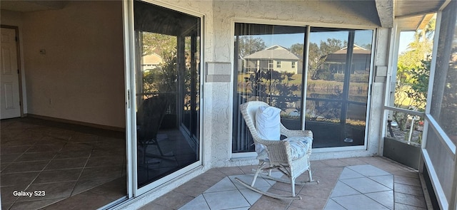 view of sunroom