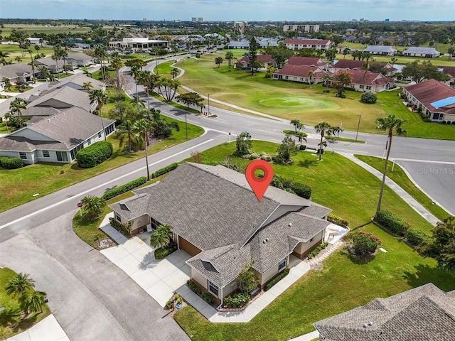 bird's eye view with a residential view