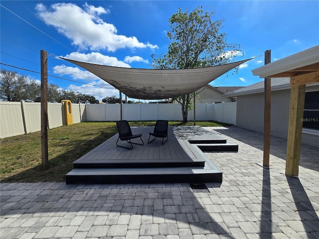 view of patio / terrace featuring a fenced backyard