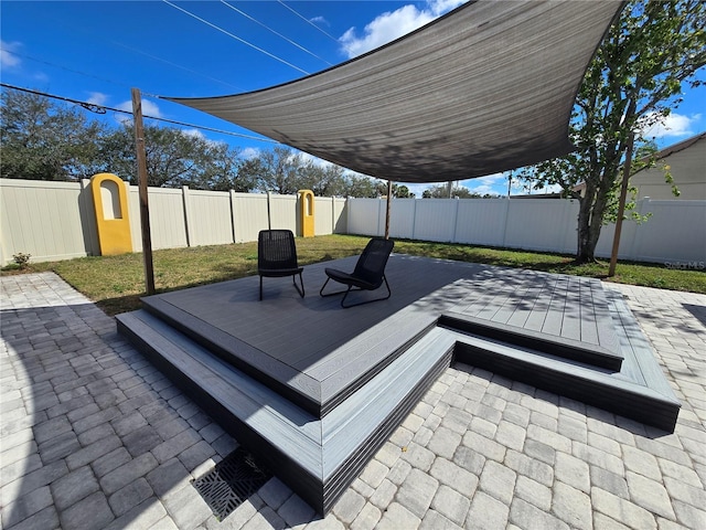 view of patio / terrace featuring a fenced backyard