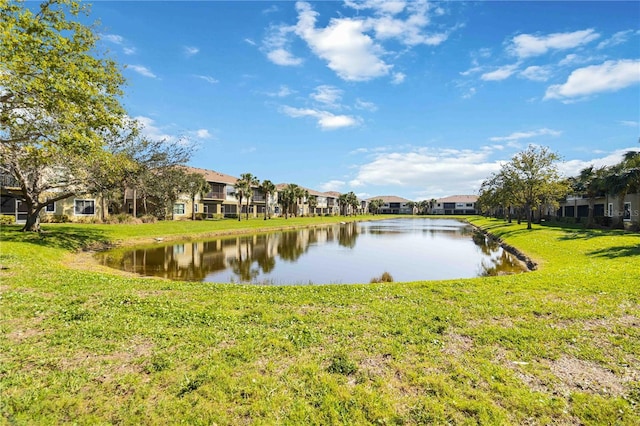 property view of water with a residential view