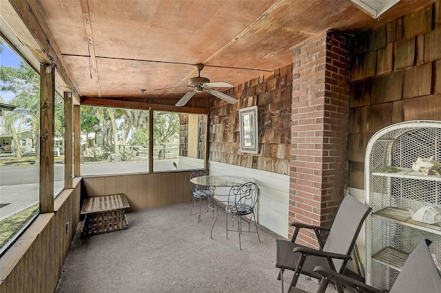 view of patio / terrace featuring a ceiling fan