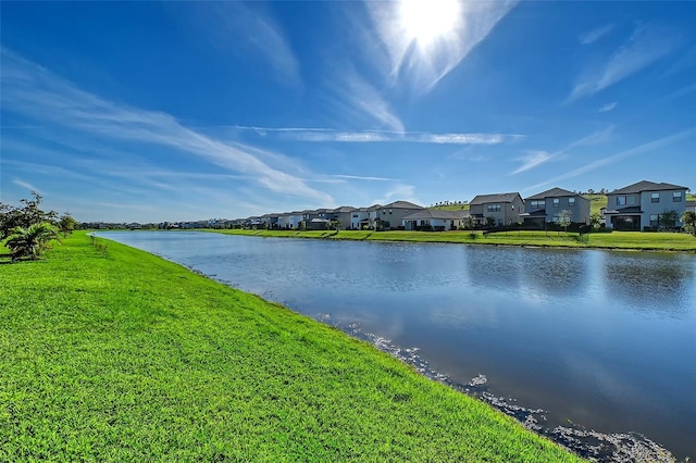 view of water feature featuring a residential view