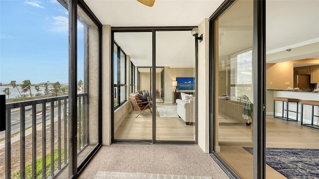 view of sunroom