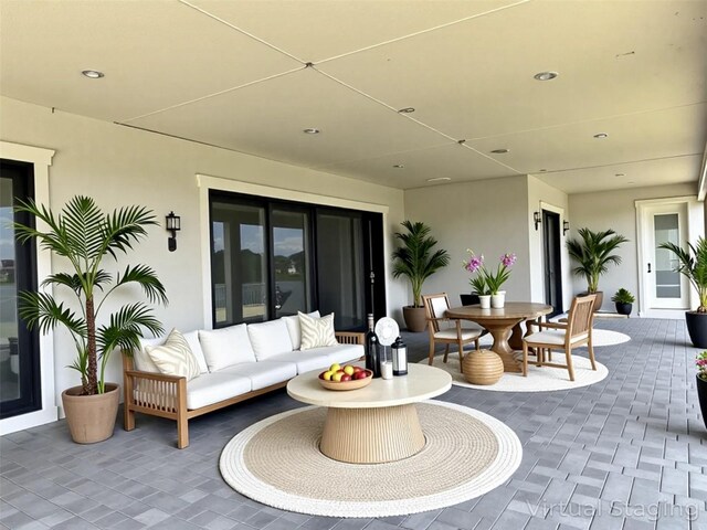 16832 Bolsena Dr, Bella Collina, FL 34756 - view of patio with an outdoor hangout area