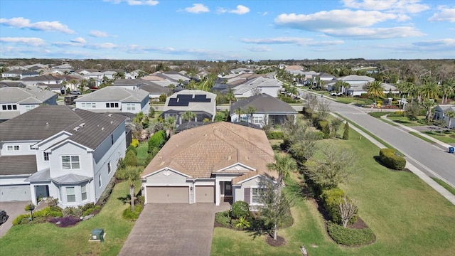 drone / aerial view with a residential view