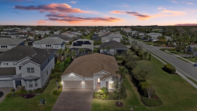 bird's eye view featuring a residential view