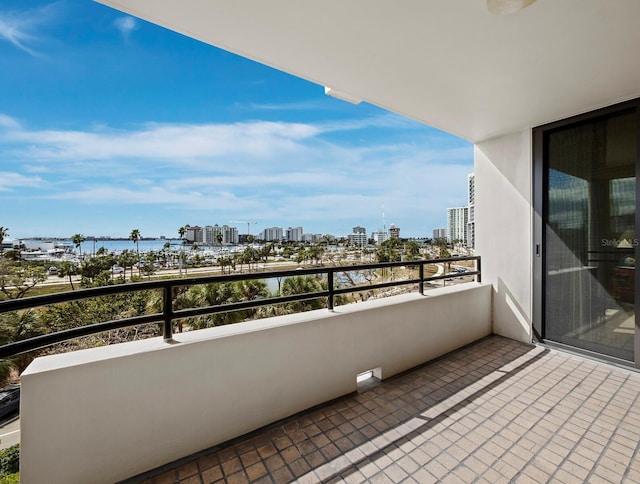 balcony with a city view