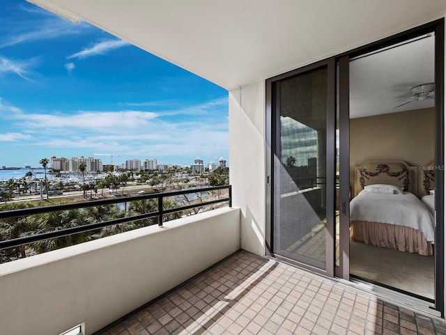 balcony featuring a city view