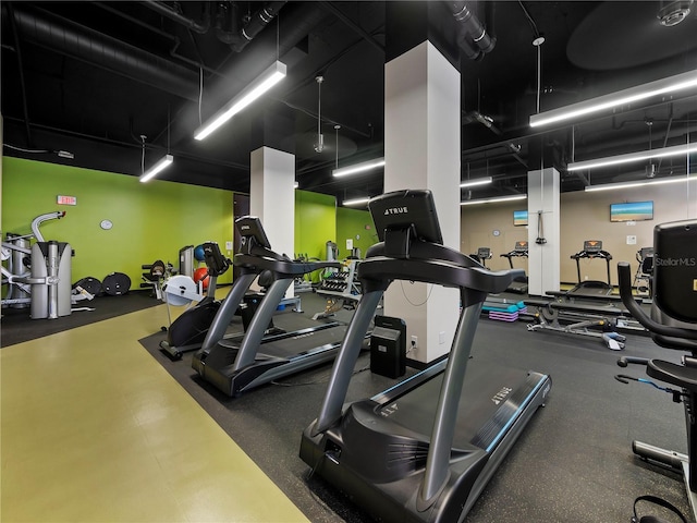 view of workout area