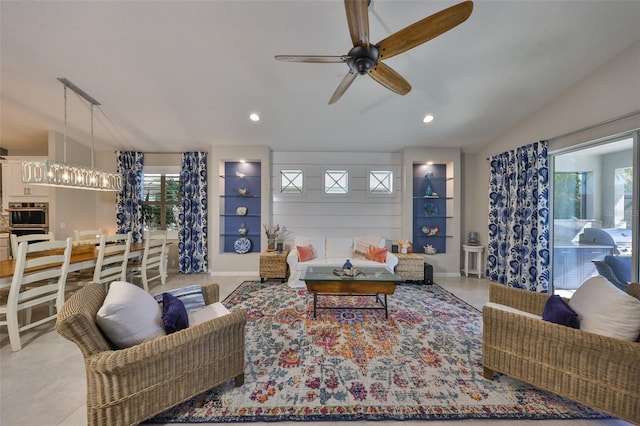 4516 Renwick Dr, Parrish, FL 34219 - living room featuring ceiling fan and recessed lighting