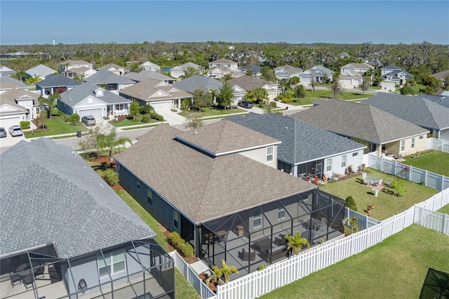 aerial view featuring a residential view