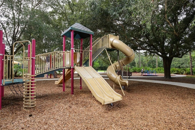 view of community jungle gym