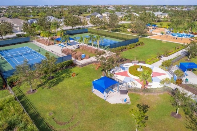 bird's eye view with a residential view