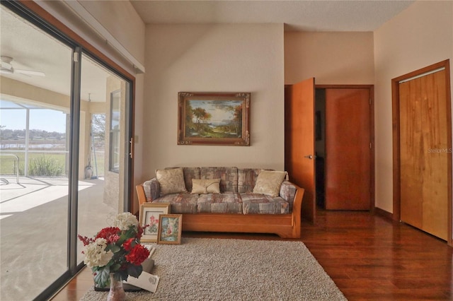 living room featuring wood finished floors