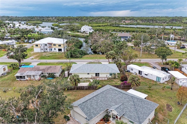 bird's eye view with a residential view