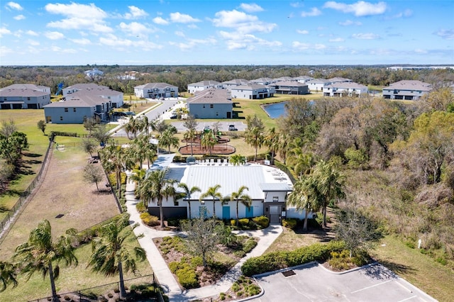 aerial view with a residential view