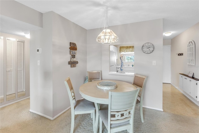 dining area with baseboards