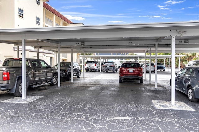 garage featuring covered parking