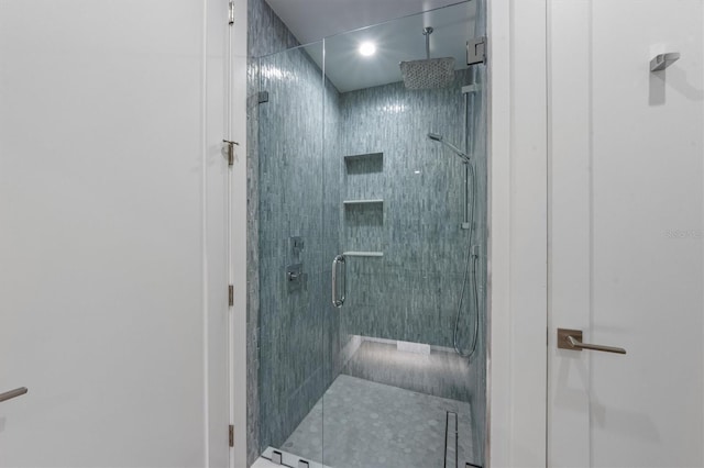 full bathroom with a stall shower