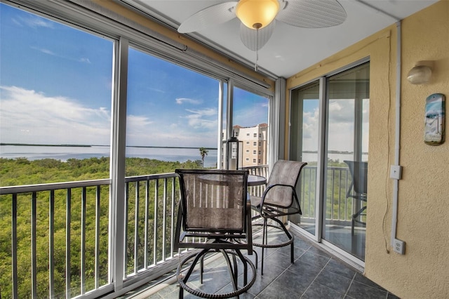 view of sunroom