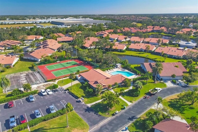 drone / aerial view featuring a residential view