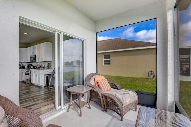 view of sunroom