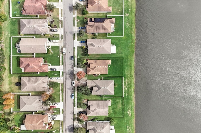 drone / aerial view with a residential view