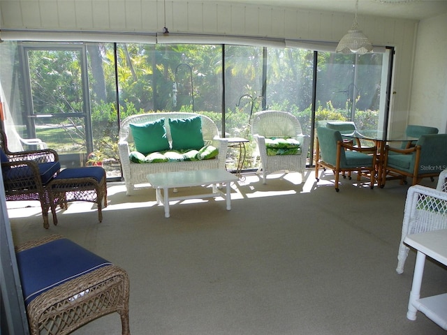 view of sunroom / solarium