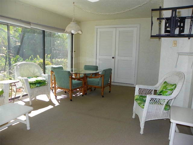 view of sunroom