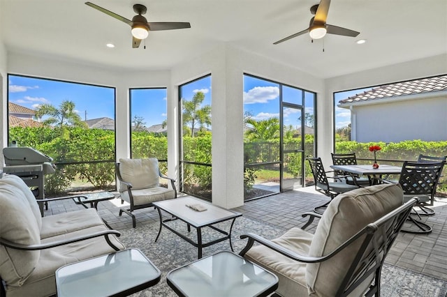 2720 Butterfly Jasmine Trl, Sarasota, FL 34240 - sunroom with recessed lighting