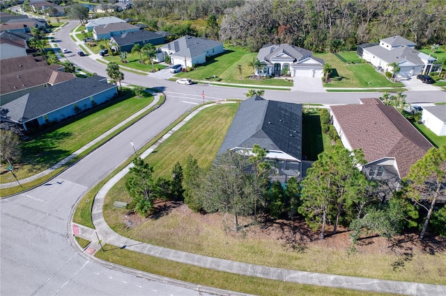 bird's eye view with a residential view